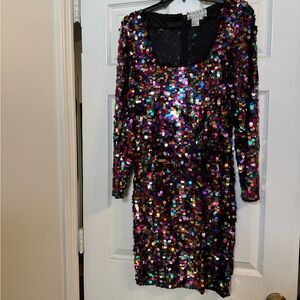 Black Sequin Dress